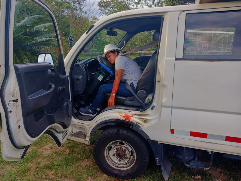 Simulacro de accidente vehicular